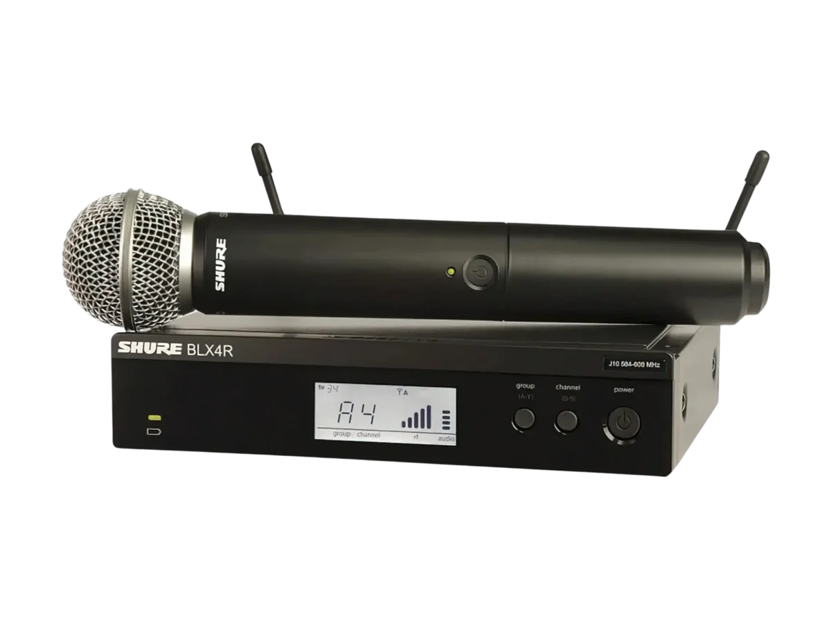 einklang koeln verleih equipment Shure BLX24RE SM58 Funkstrecke mieten