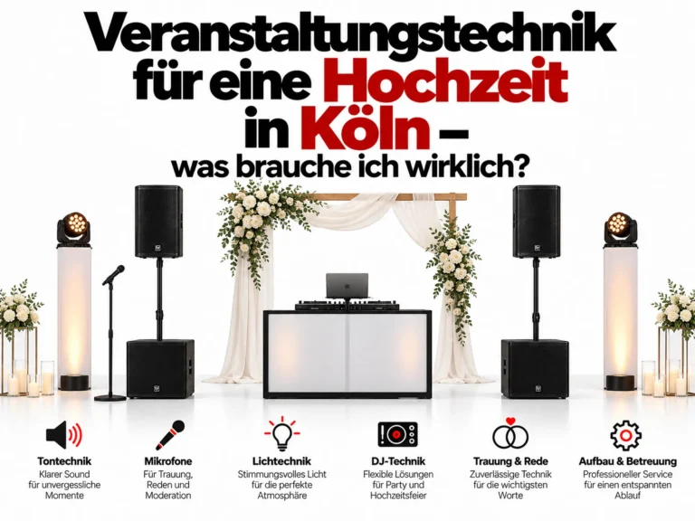 Hochzeitstechnik in Köln: DJ, Licht und Klang